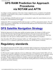 GPS RAIM Prediction for Approach Procedures via NOTAM and AFTN