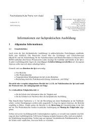 Informationen FOS zur fachpraktischen Anleitung