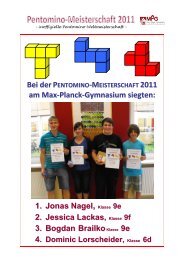 Pentomino-Meisterschaft 2011 - Max-Planck-Gymnasium Saarlouis