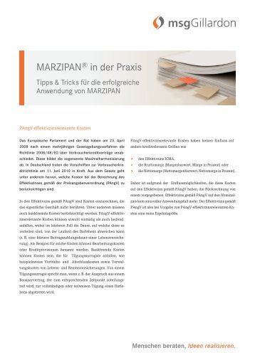 MARZIPAN® in der Praxis - msgGillardon AG