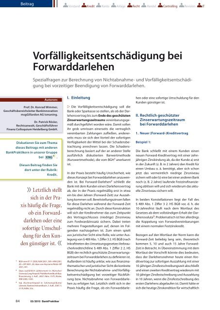 Vorfalligkeitsentschadigung Bei Forwarddarlehen Msggillardon Ag