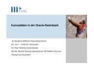 Kuriositäten in der Oracle-Datenbank - MT AG