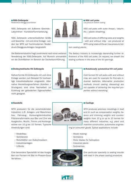 Batterieprodukte und Gussteile - Mth-metall-technik.de