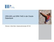 ORA-600 und ORA-7445 in der Oracle- Datenbank - MT AG