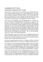 Jahresbericht der Leichtathletikabteilung - MTV Tostedt