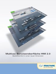 Multivac Benutzeroberfläche HMI 2.0