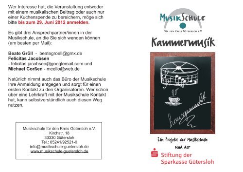 Kammermusik - Musikschule für den Kreis Gütersloh e.V.