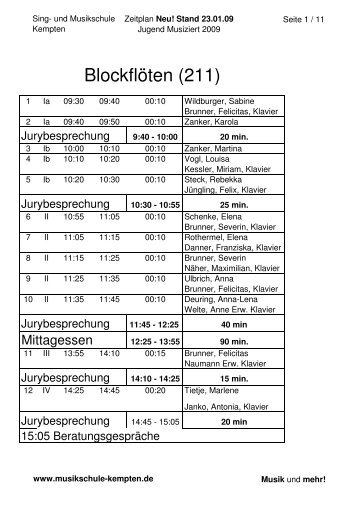 10:00 - 10:20 - Sing- und Musikschule Kempten