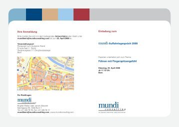 Für Rückfragen - Mundi Consulting