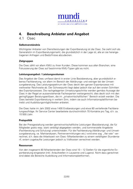 PDF Bericht Markstudie Exportberatung - Mundi Consulting