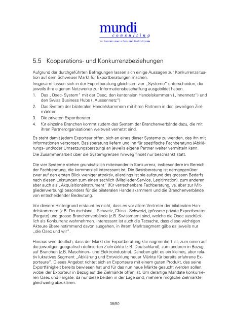 PDF Bericht Markstudie Exportberatung - Mundi Consulting