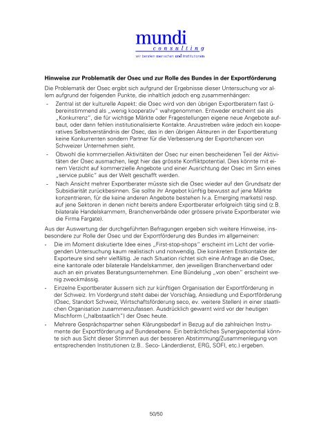PDF Bericht Markstudie Exportberatung - Mundi Consulting