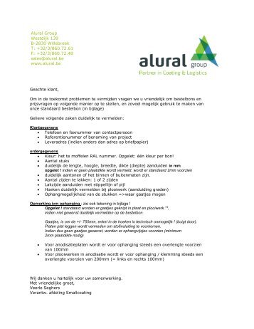 Download de technische info - Alural Group