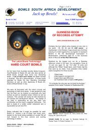 hard court bowls - Bowls South Africa