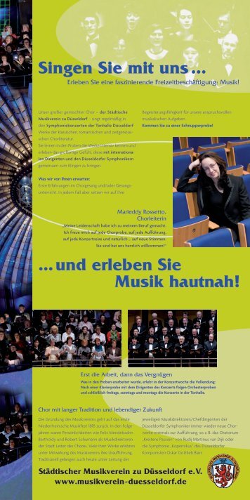 Unser Flyer - beim Städtischen Musikverein zu Düsseldorf eV