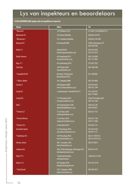 D o rp e rn uus • D o rp ernews 2 0 1 2 - Dorper SA