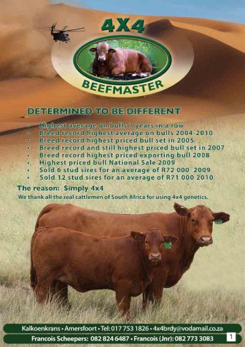 Joernaal • BEEFMASTER • Journal - SA Stamboek