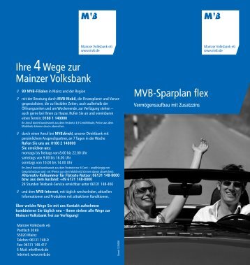 MVB-Sparplan flex - Mainzer Volksbank eG