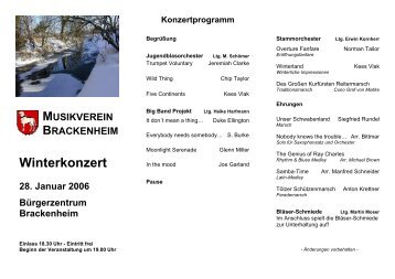 Programmheft Winterkonzert 2006 (PDF) - Musikverein Brackenheim