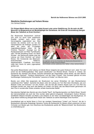 Bericht der Heilbronner Stimme vom 25.01.05 (PDF) - Musikverein ...