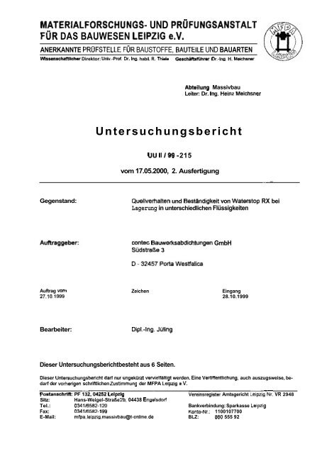 Untersuchungsbericht - Adicon