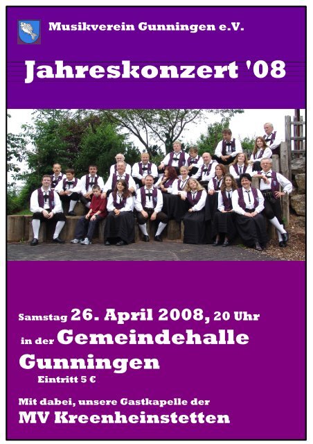 Programm - Musikverein Gunningen eV