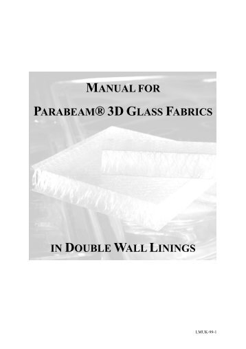 manual for parabeam® 3d glass fabric in double ... - Romar-Voss BV