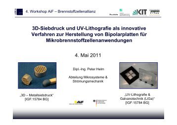 3D-Siebdruck und UV-Lithografie als innovative Verfahren zur ...