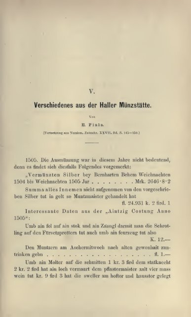 Numismatische Zeitschrift - Medievalcoinage.com