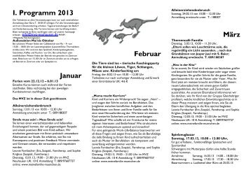 Programm 2013 1.Halbjahr - Mütter-Väter-Zentrum Neuhausen eV