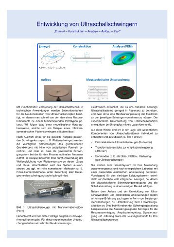 Entwurf und Aufbau von Prototypen - ATHENA Technologie ...