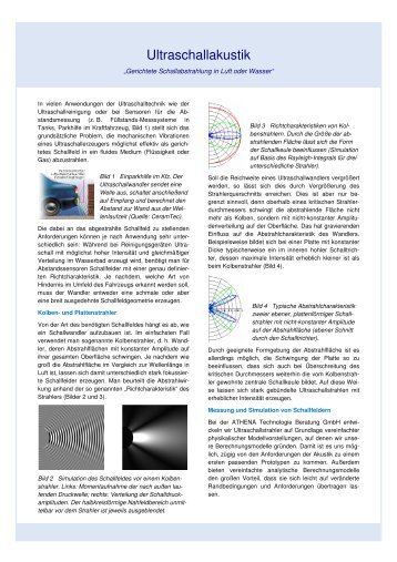 Ultraschallakustik - ATHENA Technologie Beratung GmbH