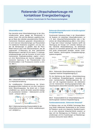 Rotierende Ultraschallsysteme - ATHENA Technologie Beratung ...