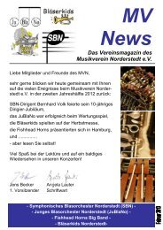 Sparten-Info - Musikverein Norderstedt eV
