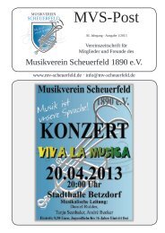 1/2013 (PDF, 3.92 MB) - Musikverein Scheuerfeld 1890 eV