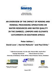 OVERVIEW OF THE IMPACT OF MINING ON THE ... - IIED pubs