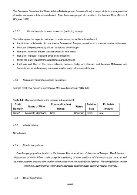 OVERVIEW OF THE IMPACT OF MINING ON THE ... - IIED pubs