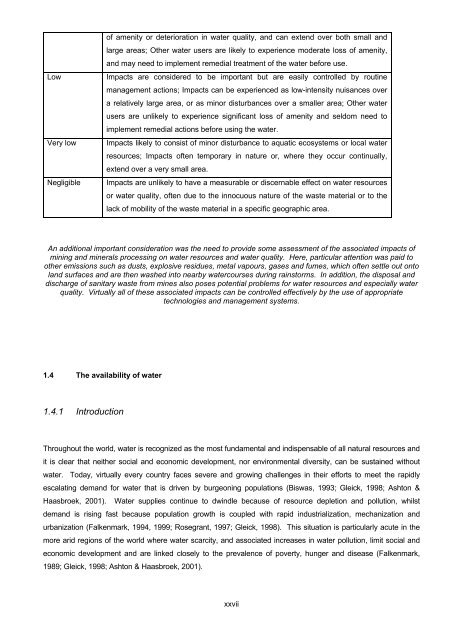 OVERVIEW OF THE IMPACT OF MINING ON THE ... - IIED pubs