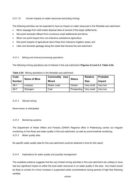 OVERVIEW OF THE IMPACT OF MINING ON THE ... - IIED pubs