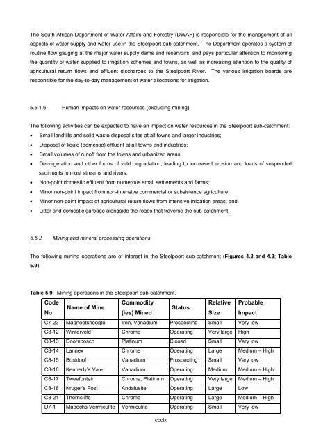 OVERVIEW OF THE IMPACT OF MINING ON THE ... - IIED pubs