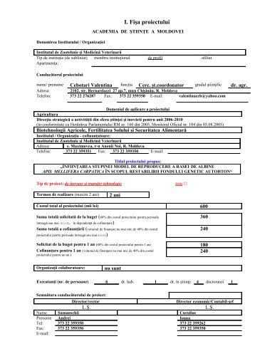 Anexa nr - Agenţia pentru Inovare şi Transfer Tehnologic