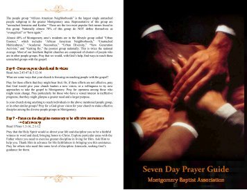 Seven Day Prayer Guide.pub - Montgomery Baptist Association