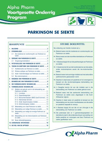 parkinson se siekte - insightcpd.co.za