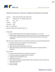 HALCON Training Course: Introduction to Application Development ...