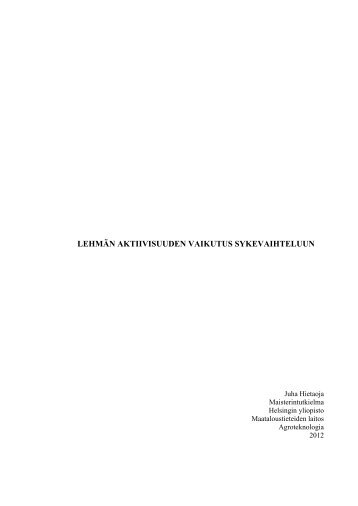 Lehmän aktiivis ... ykevaihteluun_Hietaoja.pdf - Helda