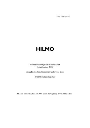 Hilmo ohjekirja - THL