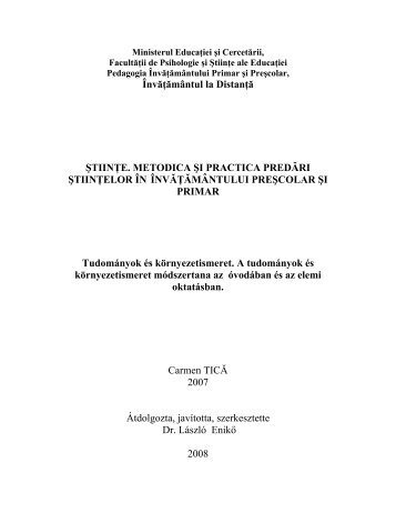 Ministerul Educaţiei şi Cercetării Proiectul pentru Învăţământul Rural