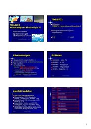 Matematikai-statisztika - Meteorológiai Tanszék