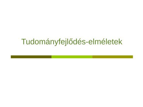 Tudományfejlődés-elméletek