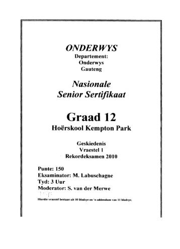 Graad 12 - Hoërskool Kempton Park